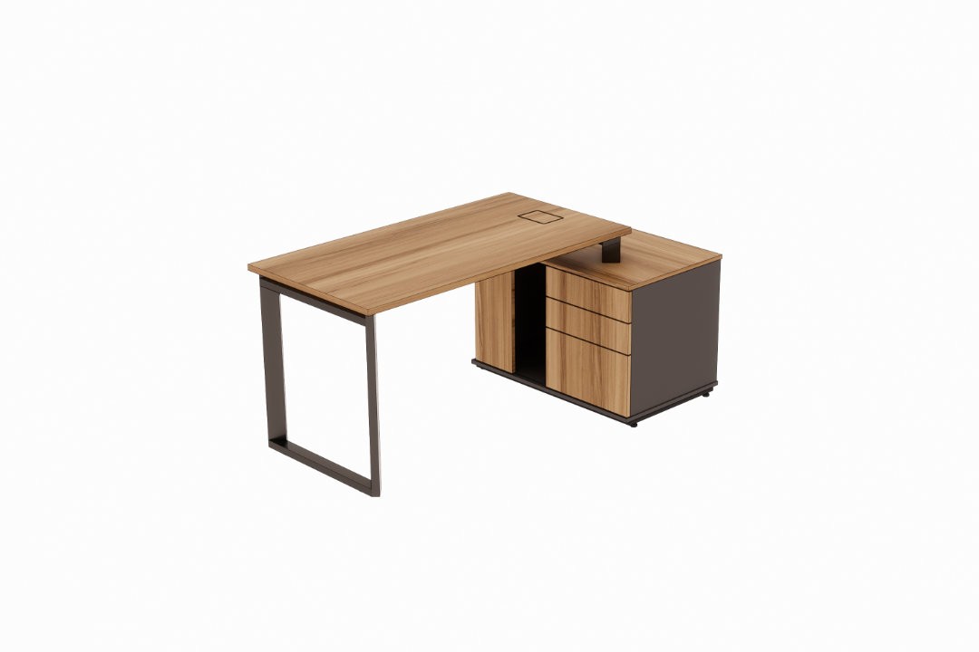 Mesa de escritório gerente com armário Level